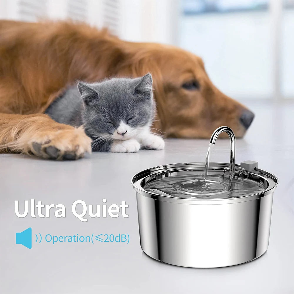 PurrFlow™ - Stelle sicher, dass dein Haustier genug zu trinken hat, ohne dass etwas verschüttet wird oder es schmutzig wird!