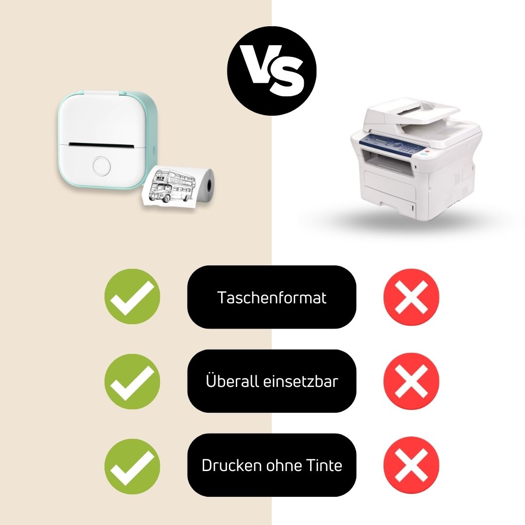 PocketPrint™ Tragbarer Thermodrucker